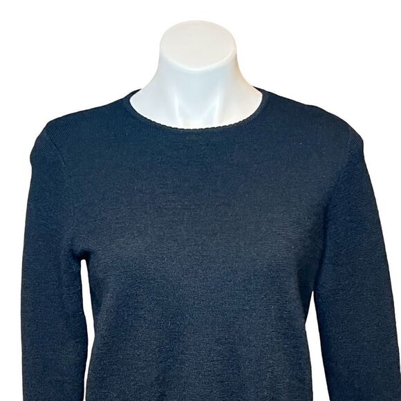 Mercer & Madison black merino wool crew neck sweater size XL - Picture 3 of 15